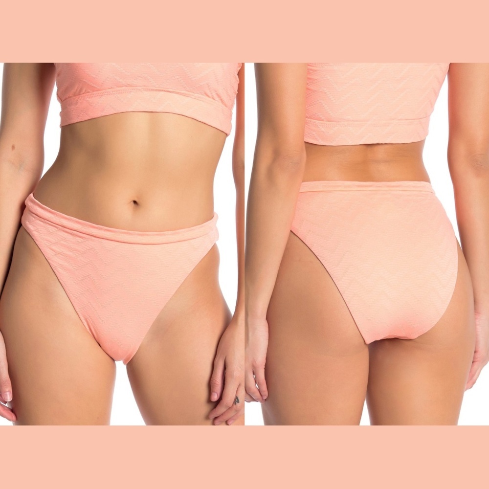 NEW Becca French Cut Bikini Bottoms in Salmon Pink [‎ Medium ]